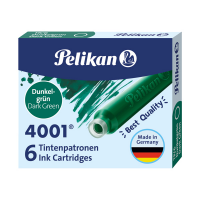 Cartucce inchiostro 4001 TP/6 - lunghezza 39 mm - verde scuro - conf. 6 pezzi - Pelikan - 400142563 - 4012700300089 - DMwebShop