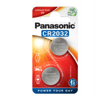 Micropile CR2032 - 3 V - a pastiglia - litio - blister 2 pezzi - Panasonic C302032