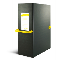 Scatola archivio Big Next - dorso 12 cm - 25 x 35 cm - nero-giallo - Sei Rota - 68101206 - 8004972023717 - DMwebShop