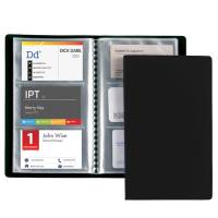 Porta biglietti da visita - 20 buste con 3 tasche ciascuna - 12,5 x 20,5 cm - nero - Favorit - 100460549 - 8006779992098 - DMwebShop
