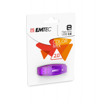 Memoria USB 2.0 - viola - 8 Gb - Emtec - ECMMD8GC410 - 3126170110589 - DMwebShop