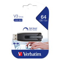 Memoria USB 3.0 - Superspeed Store'N'Go V3 Drive - Nero - 64 Gb - Verbatim - 49174 - 023942491743 - DMwebShop