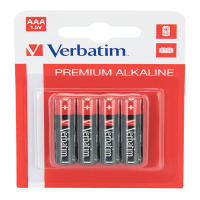 Scatola 4 Pile alkaline mini stilo AAA - Verbatim 49920