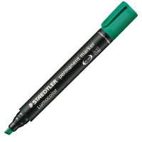 Marcatore Lumocolor permanent 350 - punta a scalpello - tratto - 2 - 5 mm - verde - conf. 10 pezzi - Staedtler - 350-5 - 4007817321515 - DMwebShop