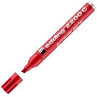 Marcatore permanente 2200c - punta a scalpello - 1,5 - 5 mm - rosso - conf. 10 pezzi - Edding - E-2200 002 - 4004764878529 - DMwebShop