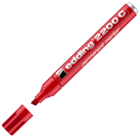 Marcatore permanente 2200c - punta a scalpello - 1,5 - 5 mm - rosso - conf. 10 pezzi - Edding - E-2200 002 - 4004764878529 - DMwebShop