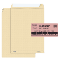 Busta sacco MULTI STRIP avana carta riciclata FSC strip adesivo - 300 x 400 mm - 100 gr - conf. 500 pezzi - Pigna - 065514340 - 8006873106230 - DMwebShop