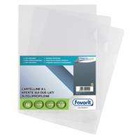 Cartelline a L Pratic Superior PPL liscio - 22 x 30 cm - trasparente - conf. 50 pezzi - Favorit - 100460047 - 8006779001554 - DMwebShop