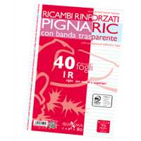 Ricambi forati rinforzati - A4 - 1 rigo - 40 fogli - 80 gr - Pigna 02194591R