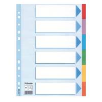 Intercalare cartoncino - 6 tasti colorati - A4 - Esselte - 100192 - 5902812001914 - DMwebShop