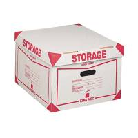 Scatola Storage - con coperchio - 38,5 x 26,4 x 39,7 cm - bianco e rosso - 1603 Esselte Dox - conf. 12 pezzi - King Mec - 00160300 - 8004389022969 - DMwebShop