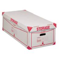 Scatola Storage - con coperchio - 38,5x26,4x75,5 cm - bianco e rosso - 1604 Esselte Dox - King Mec - 00160400 - 8004389022976 - DMwebShop
