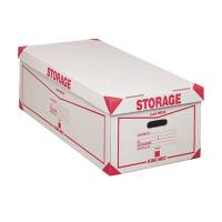 Scatola Storage - con coperchio - 38,5x26,4x75,5 cm - bianco e rosso - 1604 Esselte Dox - King Mec - 00160400 - 8004389022976 - DMwebShop