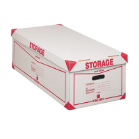 Scatola Storage - con coperchio - 38,5 x 26,4 x 75,5 cm - bianco e rosso - 1604 - conf. 8 pezzi - King Mec - 00160400 - 8004389022976 - DMwebShop