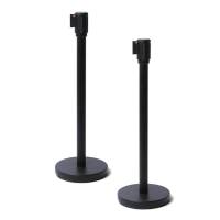 Colonnina segnapercorso nero con nastro nero - 250 cm - conf. 2 pezzi - Studio T - BBEBLACK - 90723A - DMwebShop