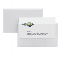 Portabiglietti da visita Eticard T autoadesivi PVC - 5,5 x 9 cm - trasparente - conf. 10 pezzi - Sei Rota - 318103 - 8004972001333 - DMwebShop