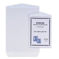 Buste Porta Avvisi Appendicartello PVC - 22 x 30 cm - trasparente - conf. 10 pezzi - Sei Rota - 472230 - 8004972005355 - DMwebShop