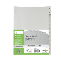 Separatore numerico 1/12 Record R - PPL - 21 x 29,7 cm - A4 - Sei Rota - 581201 - 8004972270364 - DMwebShop