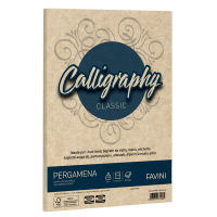 Carta Calligraphy pergamena - A4 - 190 gr - nocciola 04 - conf. 50 fogli - Favini - A69N084 - 8007057671605 - DMwebShop