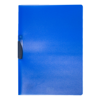 Cartellina con molla Clipper - 22 x 30 cm - trasparente blu - Fellowes F007TB