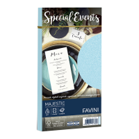 Busta Special Events metal azzurro - 110 x 220 mm - 120 gr - conf. 10 buste - Favini - A57T154 - 8007057747669 - DMwebShop