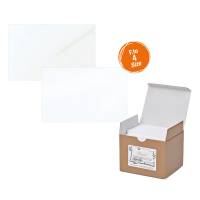 Scatola 100 biglietti + 100 buste - Bristol - bianco - 75 x 112 mm - Rex Sadoch - 8104 - 8004999810406 - DMwebShop