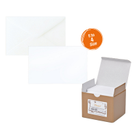 Scatola 100 biglietti + 100 buste - Bristol - bianco - 75 x 112 mm - Rex Sadoch - 8104 - 8004999810406 - DMwebShop