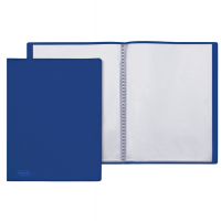 Portalistini Sviluppo - liscio - PPL - 22 x 30 cm - 20 buste - blu - Favorit 400035506