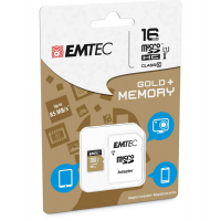 Micro SDHC Class 10 Gold + con Adattatore - 16 Gb - Emtec - ECMSDM16GHC10GP - 3126170142252 - DMwebShop
