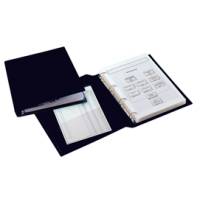 Raccoglitore Sanremo 2000,4 anelli a D 25 mm dorso 4 cm 25 x 35 cm nero - 8380