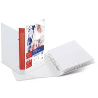 Raccoglitore personalizzabile Stelvio TI 4 anelli a D 25 mm dorso 4 cm 30 x 42 cm libro bianco Sei Rota 36255001 - 8412