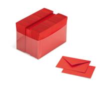 Scatola 100 cartoncini 200 gr 100 buste 90 gr rosso formato 4 Favini A57C141 - 8469