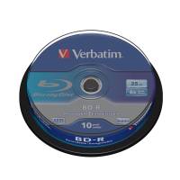 Scatola 10 DVD Blu Ray BD-R SL - Jewel Case - Bianco-Blu - 25 Gb - Verbatim - 43742 - 23942437420 - DMwebShop