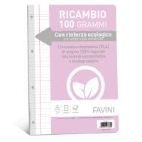 Ricambi con rinforzo ecologico - A4 - 100 gr - 40 fogli - rigo di 1a - Favini - A471404 - 8007057237603 - DMwebShop