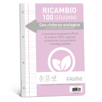 Ricambi con rinforzo ecologico - A4 - 100 gr - 40 fogli - rigo di 1a - Favini - A471404 - 8007057237603 - DMwebShop