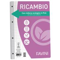 Ricambi con rinforzo ecologico - A4 - 100 gr - 40 fogli - 1 rigo - con margine - Favini - A476404 - 8007057237627 - DMwebShop
