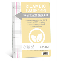 Ricambi con rinforzo ecologico - A4 - 100 gr - 40 fogli - 5 mm - con margine - Favini - A475414 - 8007057237634 - DMwebShop