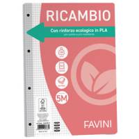Ricambi con rinforzo ecologico - A4 - 100 gr - 40 fogli - 5 mm - Favini - A475404 - 8007057237672 - DMwebShop