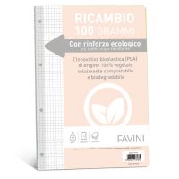 Ricambi con rinforzo ecologico - A4 - 100 gr - 40 fogli - 5 mm - Favini - A475404 - 8007057237672 - DMwebShop