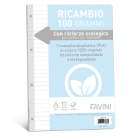 Ricambi con rinforzo ecologico - A4 - 100 gr - 40 fogli - 1 rigo - Favini - A477404 - 8007057237689 - DMwebShop