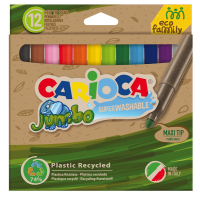 Pennarelli Jumbo Eco Family - lavabili - colori assortiti - scatola 12 pezzi - Carioca - 43101 - 8003511431013 - DMwebShop