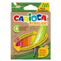 Evidenziatore Memolight Eco Family - colori assortiti - scatola 4 pezzi - Carioca - 43098 - 8003511430986 - DMwebShop