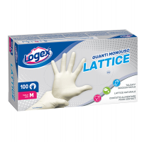 Guanti monouso in lattice - tg. M - scatola 100 pezzi - Logex Professional - B5LX-0702V02 new - 8003350507009 - DMwebShop