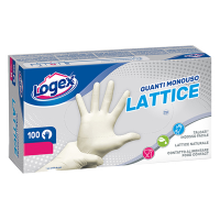 Guanti monouso in lattice - tg. L - scatola 100 pezzi - Logex Professional - B5LX-0702V03 new - 8003350512362 - DMwebShop