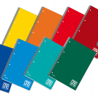 Maxiquaderno One Color - A4+ - forato - microperforato - 1 rigo - 140 fogli - 70 gr - spiralato - conf. 3 pezzi - Blasetti - 1291 - 8007758112919 - DMwebShop