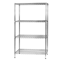 Kit scaffale Archimede - 4 ripiani - acciaio cromato - 60 x 90 x 160 cm - Serena Group 4X609016