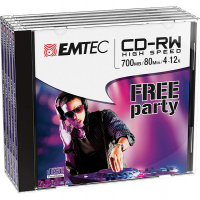 CD-RW - 80min - 700mb - Emtec ECOCRW80512JC