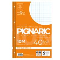 Ricambi forati rinforzati - A4 - quadretto 10 mm - 40 fogli - 80 gr - Pigna - 021945910 - 8005235059429 - DMwebShop