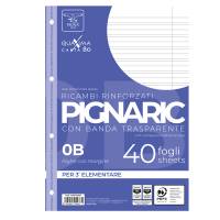 Ricambi forati rinforzati - A4 - rigo di 3a - 40 fogli - 80 gr - Pigna - 02194590B - 8005235059771 - DMwebShop