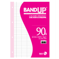 Ricambi BandUp forati rinforzati - A4 - rigo di 1a - con margine - 40 fogli - 90 gr - BM - 0105493 - 8008234054938 - DMwebShop